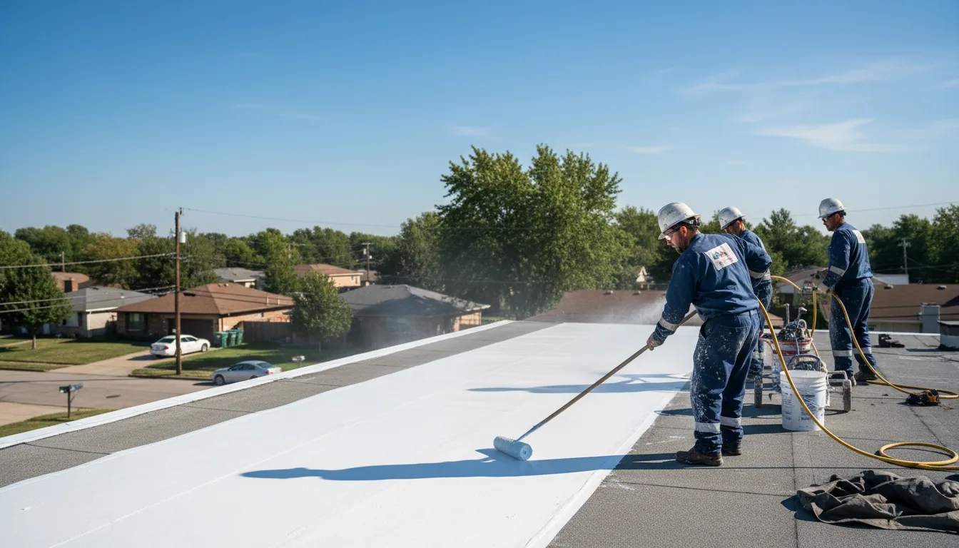 Commercial roof coating in Tower Hill, IL near me